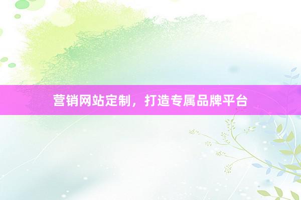 营销网站定制，打造专属品牌平台